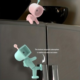 1pc Robot Design Book Light, LED Mini Cute Book Light, Desktop Decoration Atmosphere Light, Cartoon Gift Night Light, Space Magnetic Night Light, Can Be Used As A Mobile Phone Holder