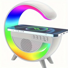 Colorful Nightlight Wireless Phone Charger With Speaker - Perfect Gift!