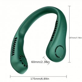New Portable Leafless Hanging Neck Fan Three Generation Lazy USB Charging Small Fan Cool Portable Fan For Fishing/Camping/Travel
