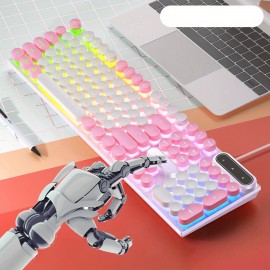 Luminous Keyboard Wired Punk Color Matching Computer Accessories For Games