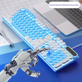 Luminous Keyboard Wired Punk Color Matching Computer Accessories For Games