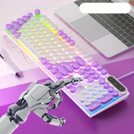 Luminous Keyboard Wired Punk Color Matching Computer Accessories For Games