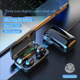 Smart Wireless Binaural Earphone Charging Bin Large Capacity Battery Long Life In-ear Earbuds LED Power Display With Microphone Wireless Headset Compatible All Mobile Phones Suitable for Students Men Women Birthday Gifts Smart Wireless Binaural Earphone Charging Bin Large Capacity Battery Long Life In-ear Earbuds LED Power Display With Microphone Wireless Headset Compatible All Mobile Phones Suitable for Students Men Women Birthday Gifts