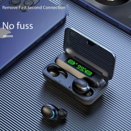 Smart Wireless Binaural Earphone Charging Bin Large Capacity Battery Long Life In-ear Earbuds LED Power Display With Microphone Wireless Headset Compatible All Mobile Phones Suitable for Students Men Women Birthday Gifts Smart Wireless Binaural Earphone Charging Bin Large Capacity Battery Long Life In-ear Earbuds LED Power Display With Microphone Wireless Headset Compatible All Mobile Phones Suitable for Students Men Women Birthday Gifts