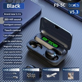 Smart Wireless Binaural Earphone Charging Bin Large Capacity Battery Long Life In-ear Earbuds LED Power Display With Microphone Wireless Headset Compatible All Mobile Phones Suitable for Students Men Women Birthday Gifts Smart Wireless Binaural Earphone Charging Bin Large Capacity Battery Long Life In-ear Earbuds LED Power Display With Microphone Wireless Headset Compatible All Mobile Phones Suitable for Students Men Women Birthday Gifts