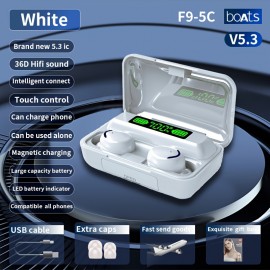 Smart Wireless Binaural Earphone Charging Bin Large Capacity Battery Long Life In-ear Earbuds LED Power Display With Microphone Wireless Headset Compatible All Mobile Phones Suitable for Students Men Women Birthday Gifts Smart Wireless Binaural Earphone Charging Bin Large Capacity Battery Long Life In-ear Earbuds LED Power Display With Microphone Wireless Headset Compatible All Mobile Phones Suitable for Students Men Women Birthday Gifts