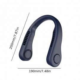 New Mini Neck Fan Portable Bladeless Hanging Neck Rechargeable Air Cooler 3 Speed Mini Summer Sports Fans, Cool Portable Fan, School Supplies, Perfect Gift For Birthday/Christmas, For Fishing/Camping/Travel