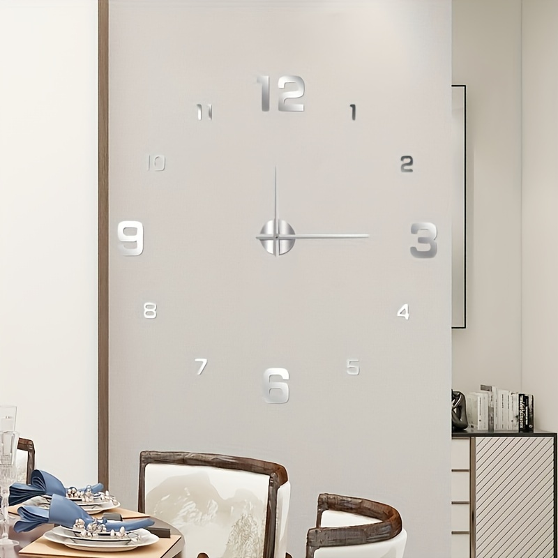 digital wall sticker clock, simple large luminous mute clock three dimensional digital wall clock for living room bedroom digital wall sticker clock details 2